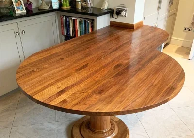 shiny wooden oak table